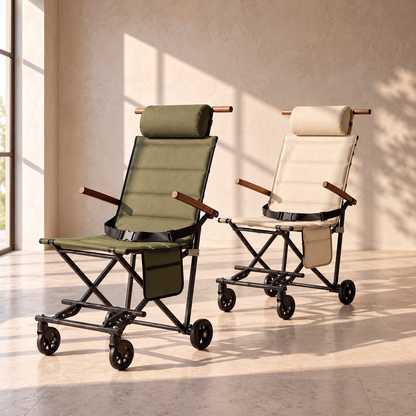 Portable Folding Chair for Seniors with Wheels