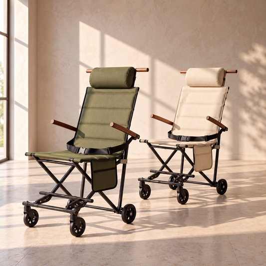 Portable Folding Chair for Seniors with Wheels